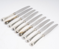 Série de 9 couteaux à dessert de la Maison Christofle, XXème siècle
