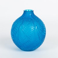 Vase « Espalion » verre bleu électrique de René LALIQUE