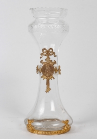 Un set en cristal et bronze doré fin XIXème siècle
