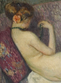 Emile MESNAGER (1880-1940)- Jeune fille à la rose