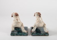 Pair Of Bookends, Seal, Ceramic, 1950