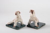 Pair Of Bookends, Seal, Ceramic, 1950