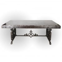Large And Decorative XXth Century Table In The Manner Of Gilbert Poillerat.