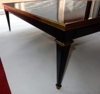 1950/70 Gerard MILLE Pour Maison Jansen Table Basse Bois Laqué Noir 120 x 80 cm
