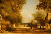 Impressionnisme - Jules Dupré 1811-1889 Paysage de l’Isle Adam huile sur toile vers 1860