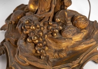 Paire de candélabres du XIXème siècle en bronze doré