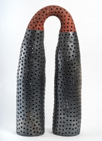 Sculpture céramique &quot; Twins towers &quot; par Daphné Corregan