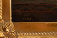 Huile sur toile signé FAED école anglaise 19e siècle