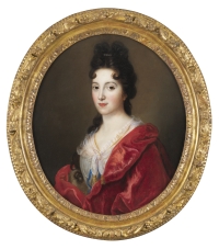 Portrait d’une élégante à la robe écarlate – Attribué à François de Troy (1645 – 1730)