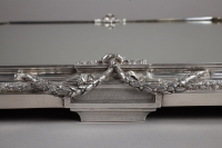 A. AUCOC - Table centerpiece in three solid silver parts L. XVI - XIXe