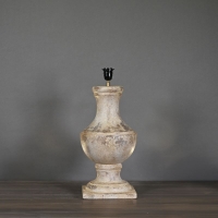 Paire de Lampes de Table Balustres en bois Peint, XXème Siècle.