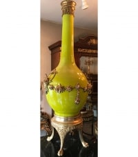 Grand vase céladon à col resserré et bronze doré. Réf: 289.