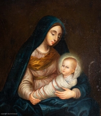 La vierge et l’enfant, Ecole française XVIIIème