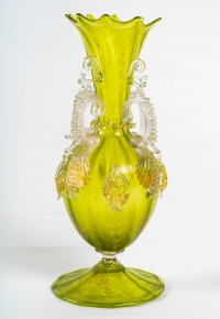 Vase en cristal vénitien par Salviati (Murano) 1885