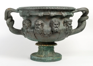 Important vase de Warwick en bronze à patine à l&#039;antique, signé Barbedienne. Epoque XIXème siècle.||||||||||||