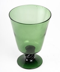 Vase en Cristal de couleur vert, XXème siècle .
