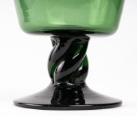 Vase en Cristal de couleur vert, XXème siècle .