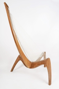 Paire de fauteuils &quot;harpe&quot; par Jørgen Høvelskov pour Christensen &amp; Larsen Møbelhåndværk.1970