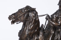 19th century orientalist bronze « The Arab falconer on horseback »    By Pierre-Jules Mêne (1810-1979)