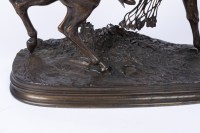 19th century orientalist bronze « The Arab falconer on horseback »    By Pierre-Jules Mêne (1810-1979)