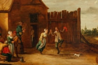 David Teniers le jeune 1610-1690. Couple dansant.