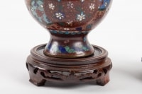 Pair Of Cloisonne Bronze Vases, China, XIXth Century