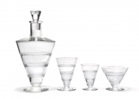 LALIQUE France: Glass Service &quot;VOUVRAY&quot; 1932