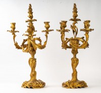 Belle Paire de candélabre style LXV fin XIXème siècle