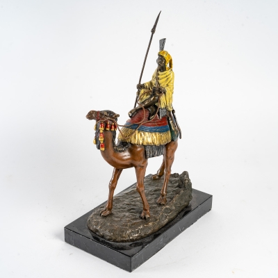 Bronze de Vienne, XIXème siècle, guerrier au chameau|Bronze de Vienne, XIXème siècle, guerrier au chameau||||||||