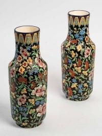 Paire de vases Longwy, XXème siècle