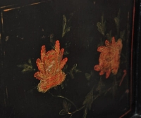 Meuble antique chinois polychrome en Orme laqué