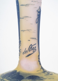 Cristallerie De Pantin De Vez (Camille Trutié De Varreux ), Vase Fuselé Gravé à L’acide