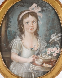 A Portrait of a Young Girl with a Rose Knot.