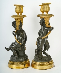 Paire de Candélabres par Alfred-Emmanuel Beurdeley (1847-1919)