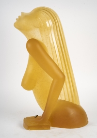 Édition limitée, Daum France par l’artiste American Dan Dailey sculpture en pate de verre h:70cm