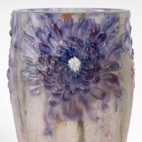 Vase &quot;Chrysanthèmes&quot; pâte de verre de Gabriel ARGY-ROUSSEAU