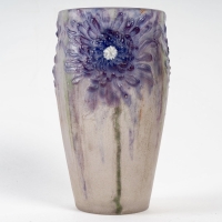 Vase &quot;Chrysanthèmes&quot; pâte de verre de Gabriel ARGY-ROUSSEAU
