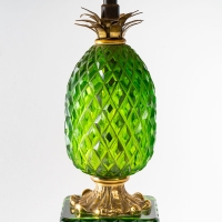 Lampe ananas en cristal et bronze
