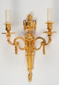 Four Louis XVI style wall-lights .