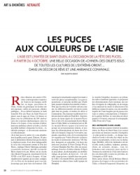 Article dans La Gazette Drouot - Les Puces aux couleurs de l&#039;Asie