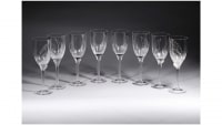 Marc Lalique Série de 8 Flutes à Champagne