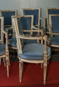 Série de dix fauteuils Italiens du XIX ème siècle
