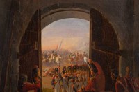 Tableau Attaque du château de Hougoumont (Bataille de Waterloo)