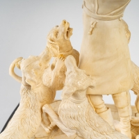 Scène de chasse en ivoire de Dieppe, XIXème siècle