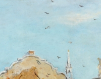 Serge Belloni Le peintre de Paris (1925—2005) - Promenade dans Venise huile sur toile vers 1960