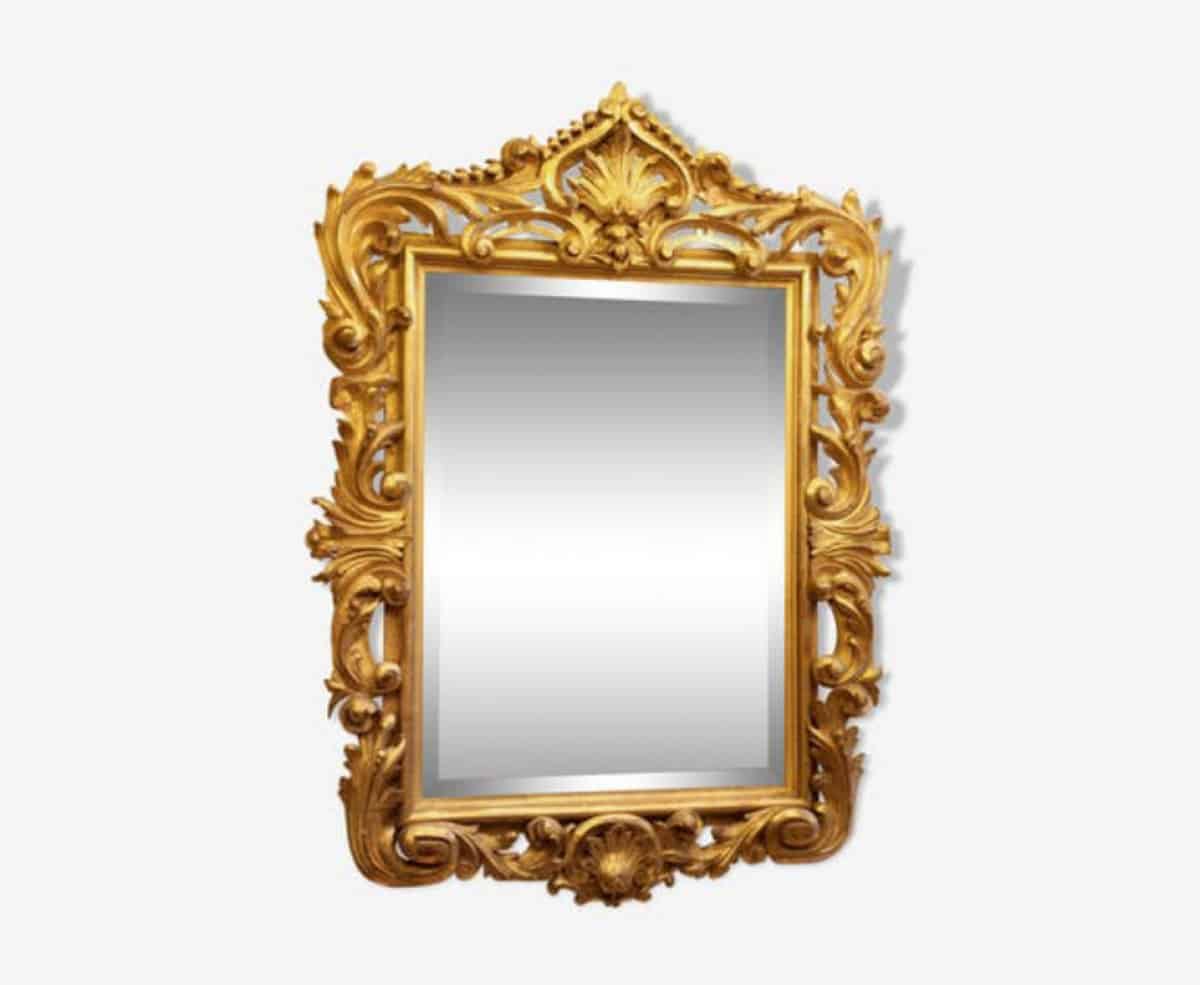 Miroir LXV 19ème|Miroir LXV bois doré|Miroir bois doré|miroir doré 19ème||
