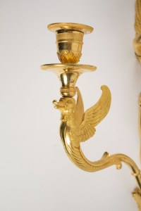 A Pair of 1st Empire period (1804 - 1815) wall lights.