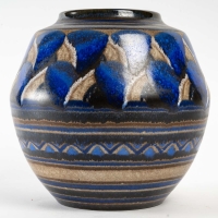 Vase art deco en céramique de la Manufacture de Sèvres &amp; André Plantard