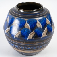 Vase art deco en céramique de la Manufacture de Sèvres &amp; André Plantard