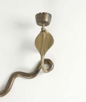 Applique cobra en bronze, année 1960,.